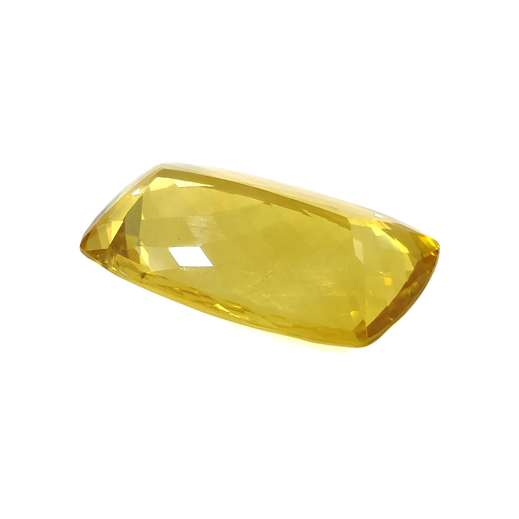 53.05cts Natural Untreated Yellow Citrine Gemstone - Cushion Cut 38x22mm for Jewelry Making, Engagement Rings & Healing Crystals Collection