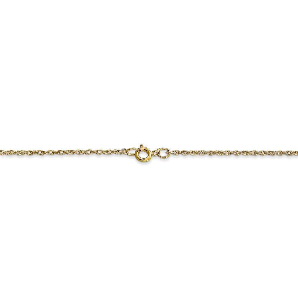10K Yellow Gold Cable Rope Pendant Chain Necklace 18 Inches - Roy Rose Jewelry for Women, Gift for Her, Birthday, Anniversary, Valentine's Day