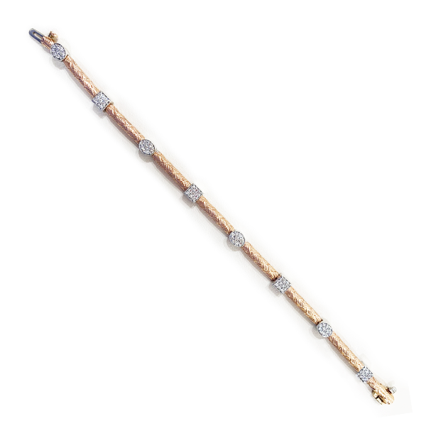 14K Rose Gold Diamond Bracelet for Women - Elegant & Dainty Tennis Bracelet - Perfect for Weddings, Anniversaries & Special Occasions
