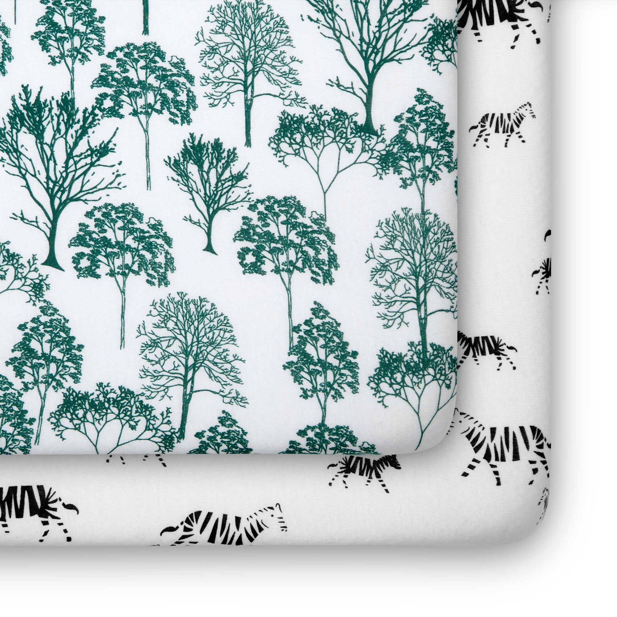 Modern Safari Fitted Crib Sheets 2 Pack - Soft Baby Crib Bedding Set for Nursery, Jungle Theme - Perfect for Newborns, Infants & Toddlers - Ideal for Daycare, Home Nursery & Travel