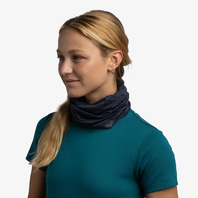 BUFF Merino Wool Lightweight Solid Night Blue Neck Gaiter - Perfect for Hiking, Running, and Outdoor Activities