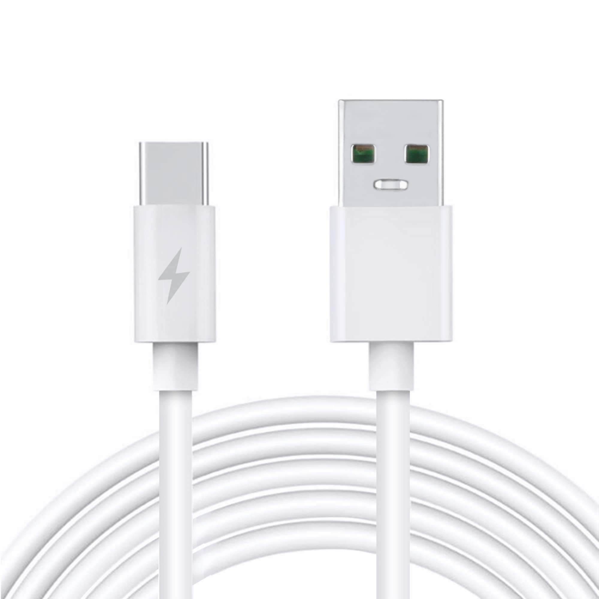 Fast Charging USB-C Cable 3.3ft White 5A Power Cord for HTC 10/One M10/Bolt/Play/U Ultra - Durable Type-C Charger & Data Sync Cable for Home, Office & Travel
