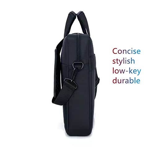 Premium 17.3-18.4 Inch Laptop Briefcase for Dell, HP, ASUS & MacBook Pro - Black Crossbody Shoulder Bag with 3-Layer Durable Lightweight Design - Perfect for Business Travel, Commuting & Protecting Your Laptop, DVD Player or Art Supplies