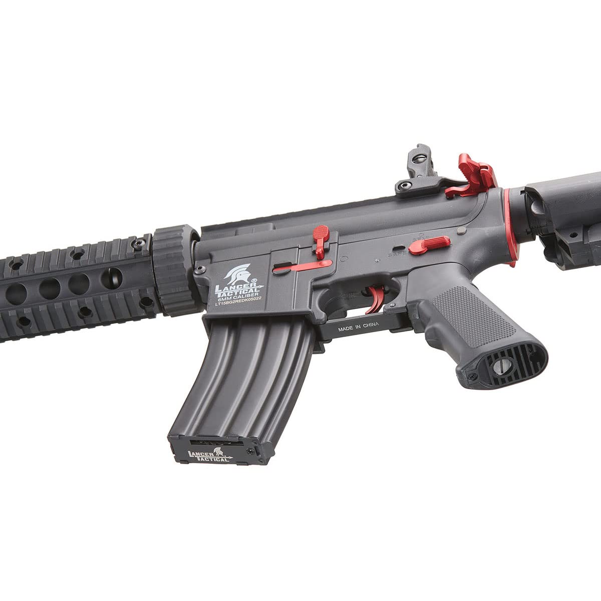 Lancer Tactical Gen 2 M4 SD AEG Airsoft Rifle - High FPS/Low FPS Options | Nylon Polymer Body | Includes Battery & Charger | Perfect for Milsim, Target Practice & Airsoft Battles