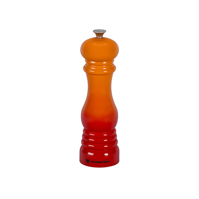 Le Creuset Classic Adjustable Pepper Mill - Premium Stainless Steel Grinder with Ceramic Mechanism, Multiple Colors (Black, White, Red) - Perfect for Kitchen, Dining Table & Gourmet Cooking