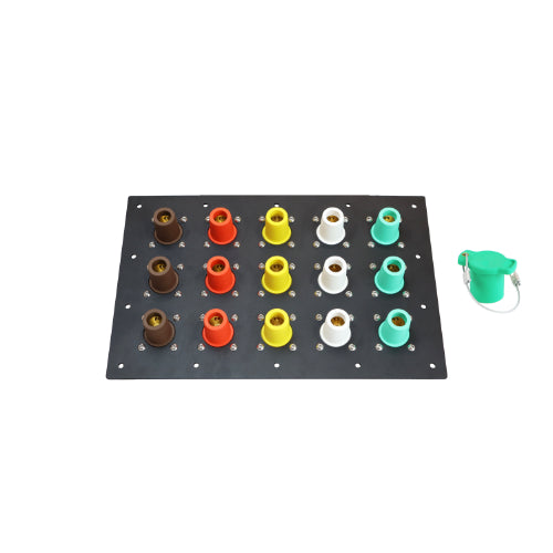 1200A Non-Metallic Female Double Set Screw 15-Position CAM Lock Panel - Ideal for Industrial Electrical Distribution & Power Panels