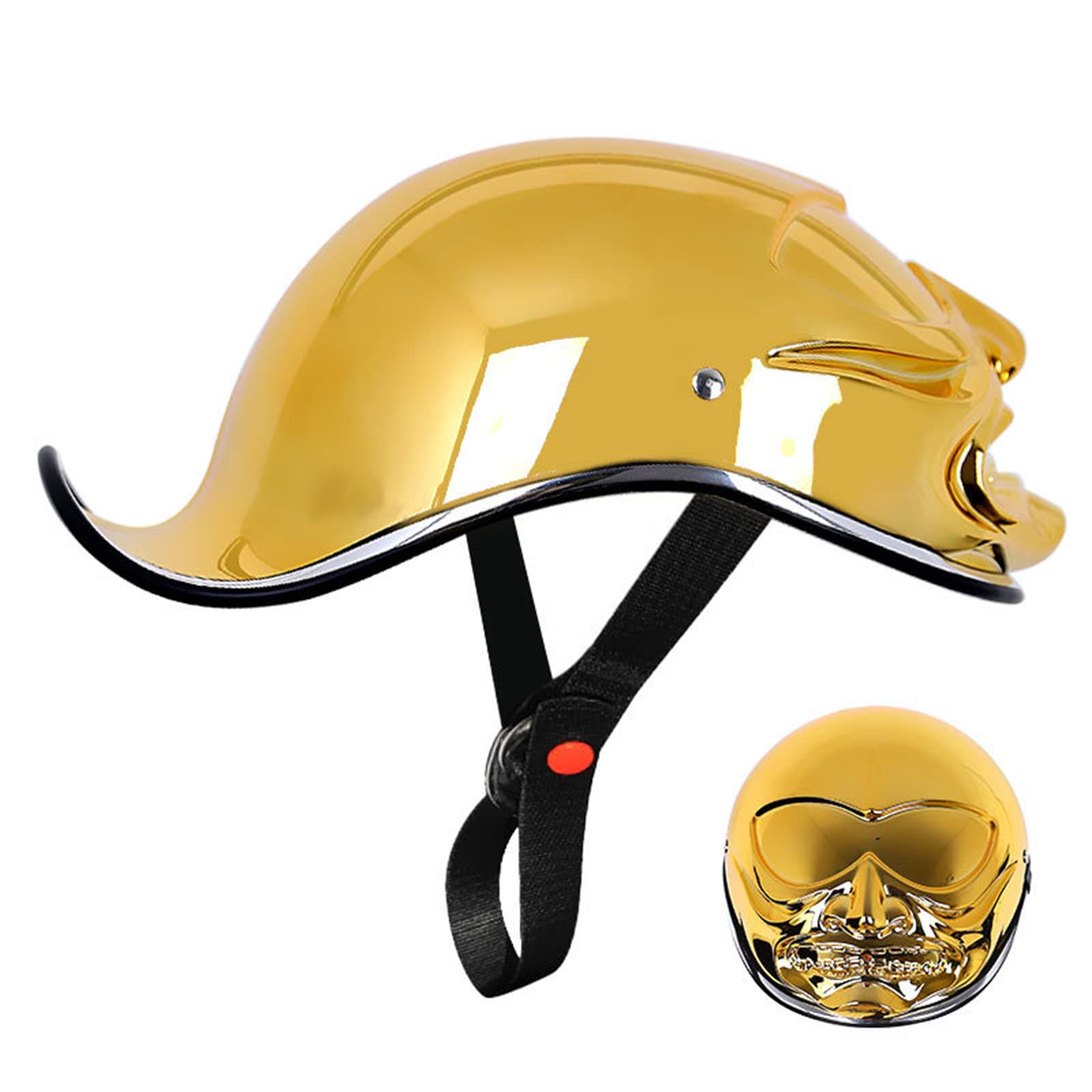 Vintage Style DOT/ECE Certified Open Face Motorcycle Helmet - Retro Baseball Cap Design Half Helmet for Men & Women (Size XL: 61-62cm) - Perfect for Cruiser Rides, Urban Commuting & Casual Motorcycle Events
