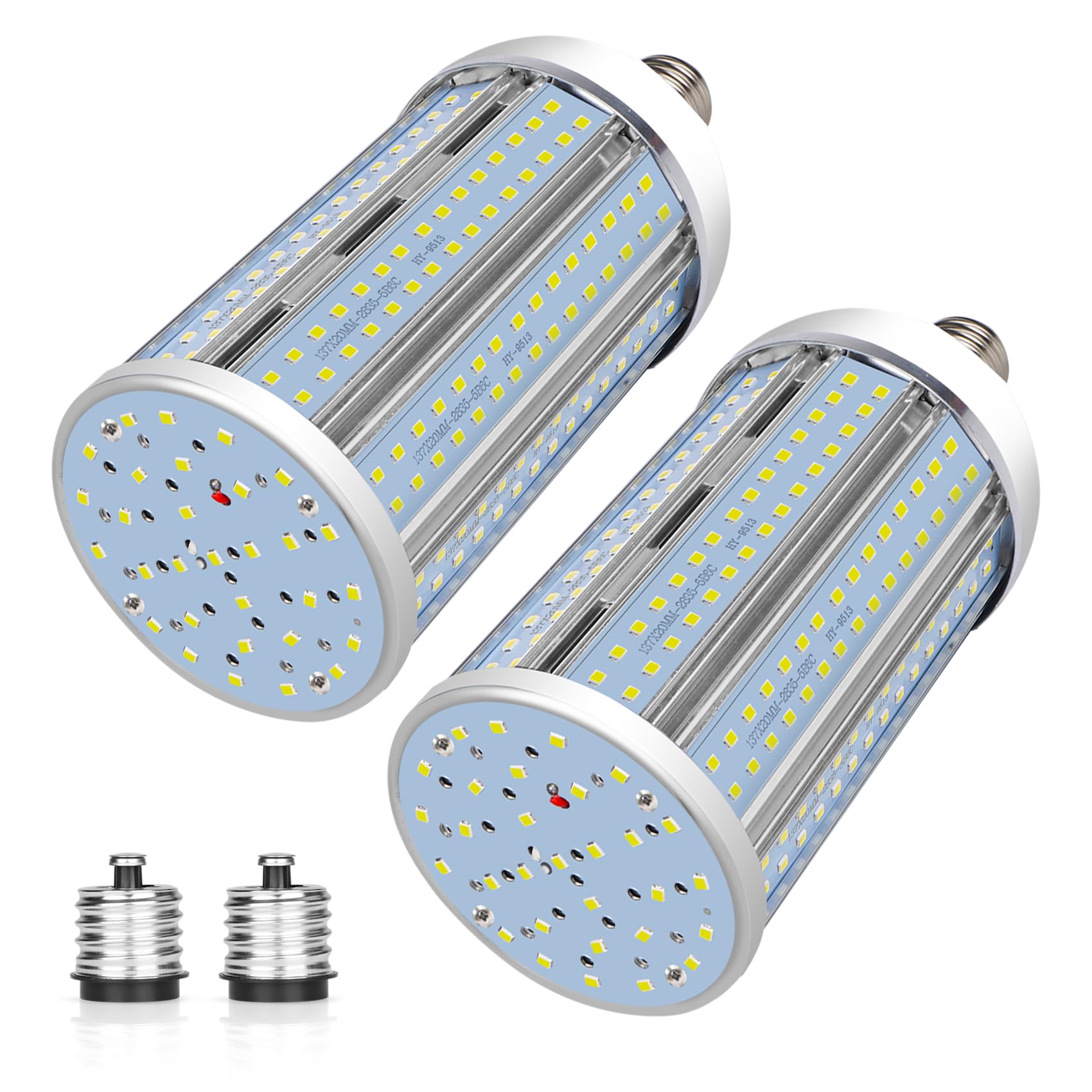 120W LED Corn Bulb 2 Pack - 14400 Lumens Super Bright, 5000K Daylight White, E26/E39 Base - Energy Saving LED Light Bulbs for Indoor Outdoor Use in Garage, Warehouse, Factory, Workshop & Backyard Lighting