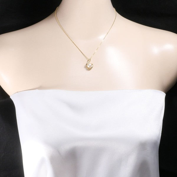 18K Yellow Gold Pearl Necklace for Women - Elegant Bridal Jewelry, Wedding Gift & Anniversary Present - Perfect for Formal Events, Date Nights & Special Occasions