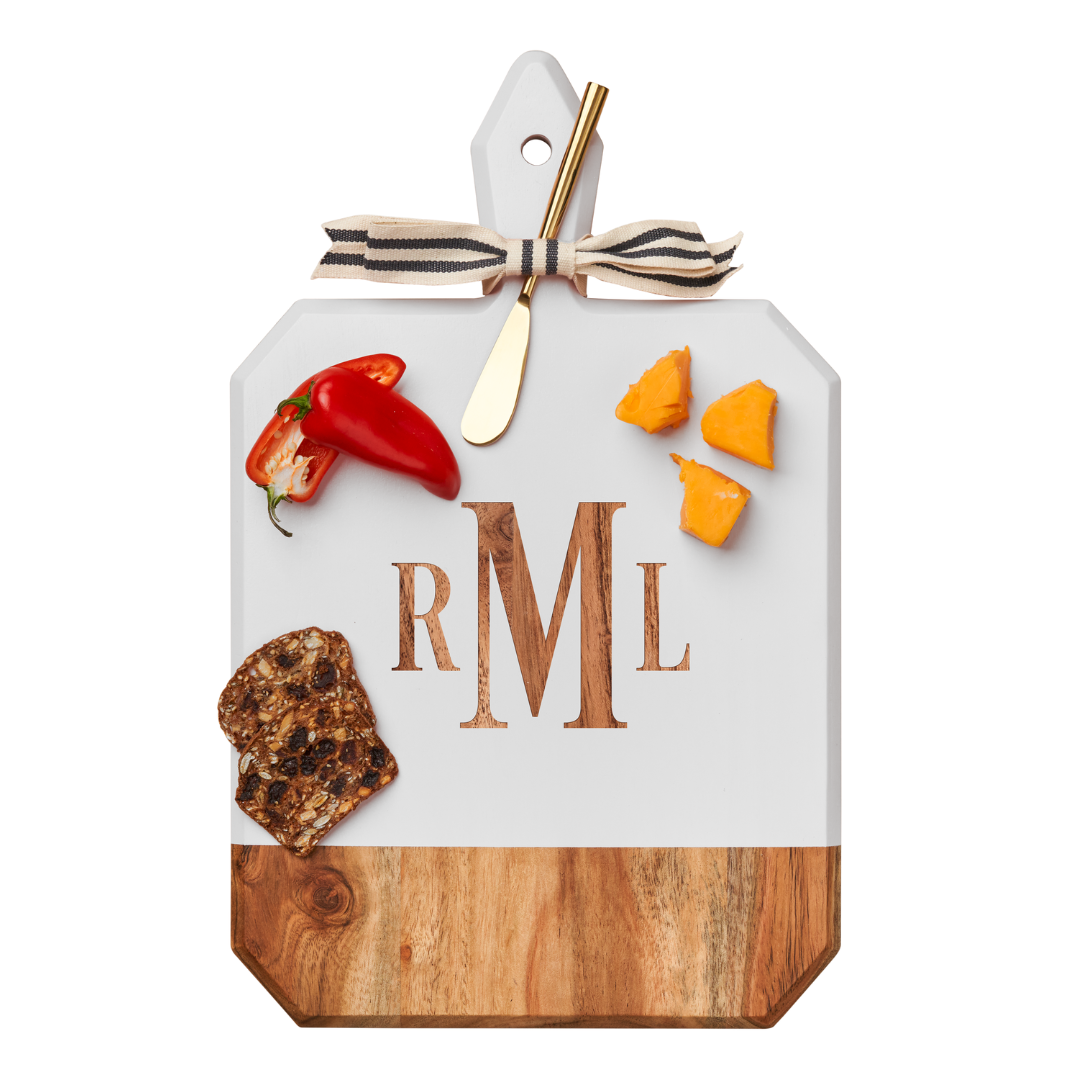 Personalized Acacia Heirloom Cheese Board Set - 16