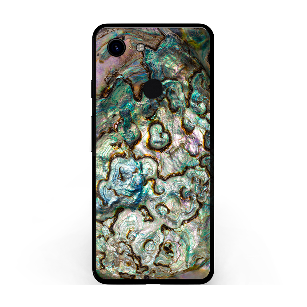 Premium Abalone Shell Gold Underwater Case for Google Pixel 3 - Elegant Protective Phone Cover with Nature-Inspired Design | Perfect for Beach Vacations, Pool Parties & Underwater Photography