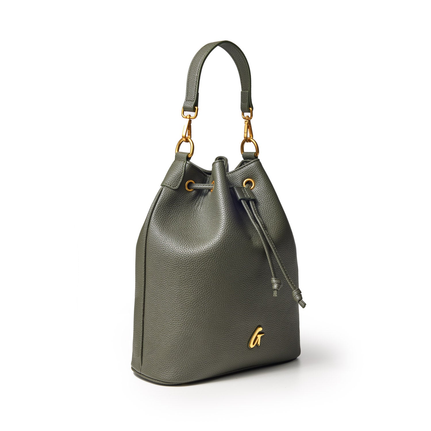 Large Pebble Bucket Bag in Olive Green - Stylish & Spacious Handbag for Women, Perfect for Work, Travel & Everyday Use
