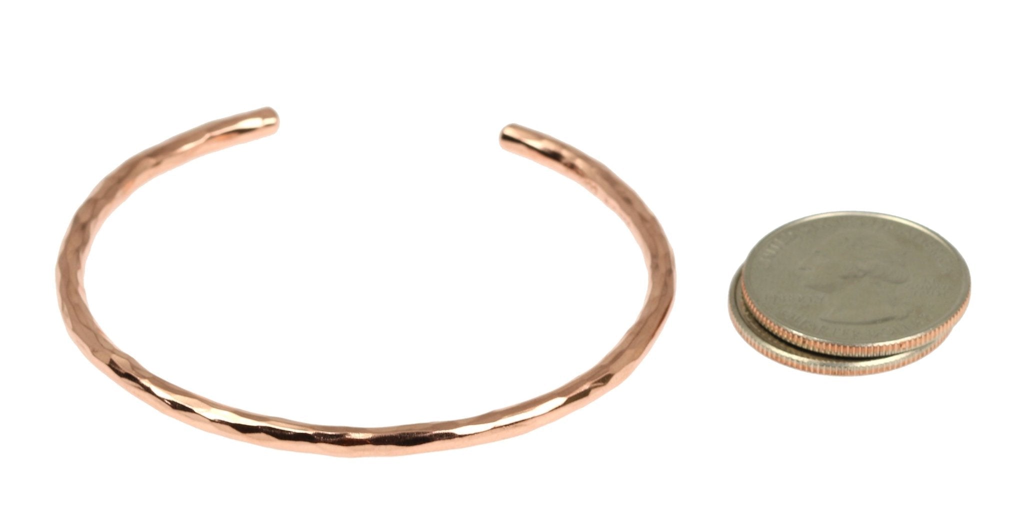 3mm Wide Hammered Copper Cuff Bracelet - Solid Copper Bangle for Women - Boho Jewelry for Everyday Wear & Special Occasions