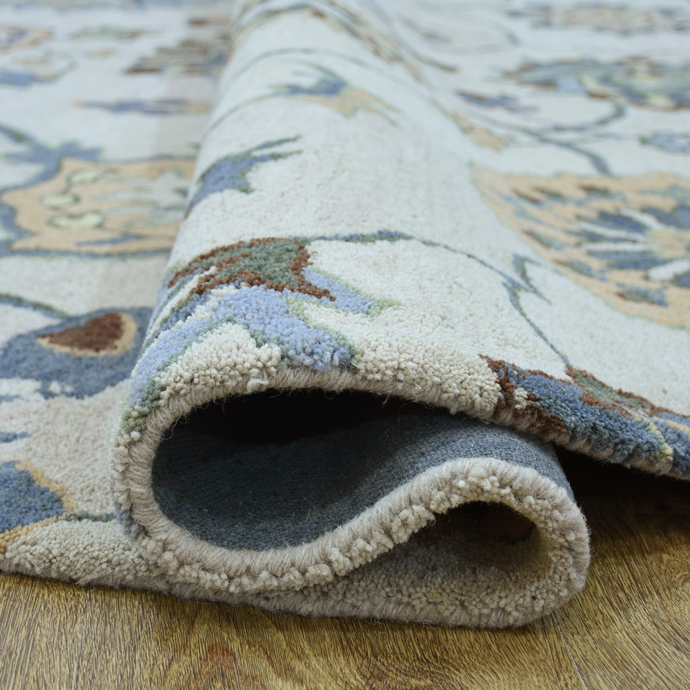 Hand Tufted African Violet Rug - Soft Bohemian Area Rug for Living Room, Bedroom & Nursery Decor