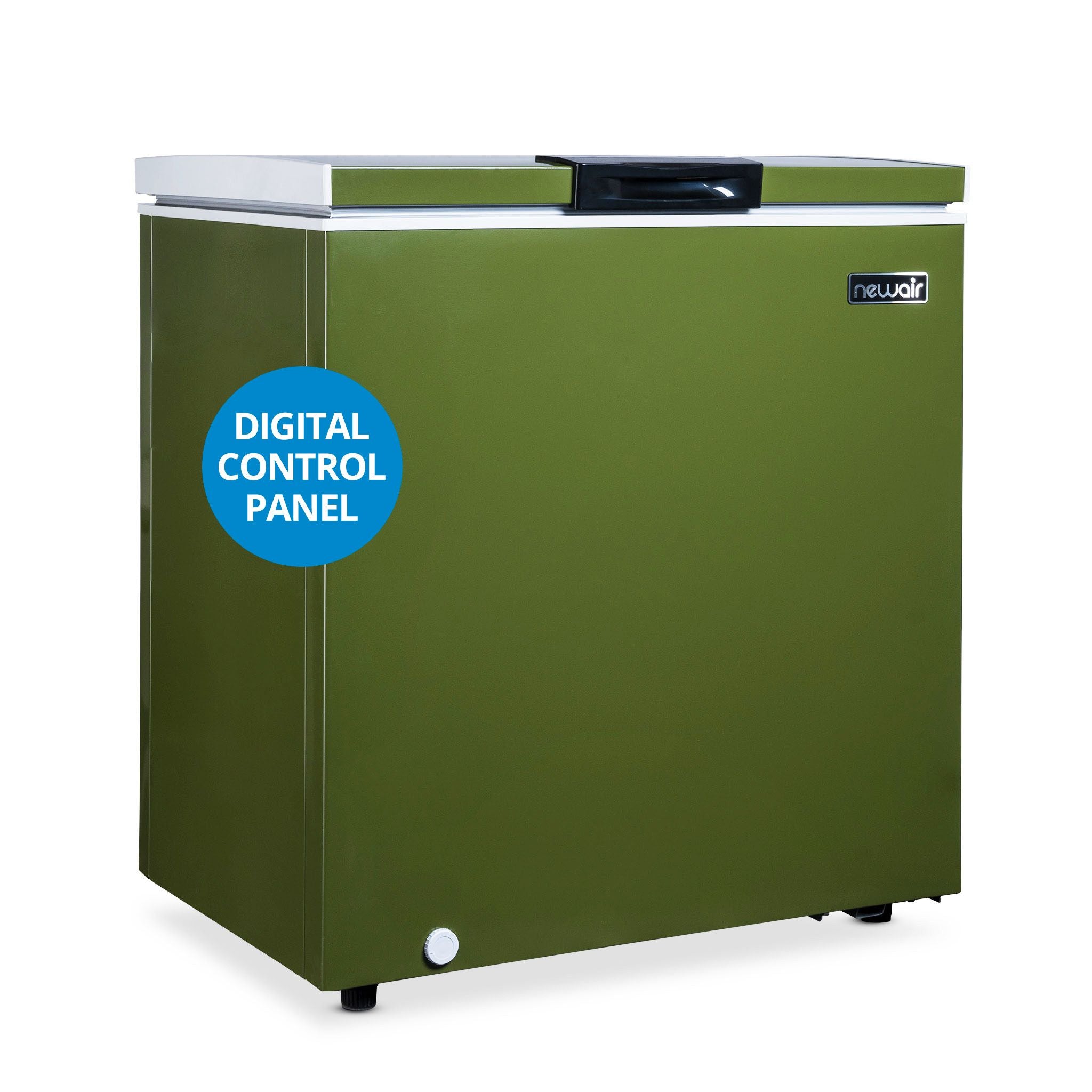 Newair® 5 Cu. Ft. Mini Deep Chest Freezer in Military Green - Compact Freezer for Home, Garage, or Basement Storage of Meat, Seafood, and Frozen Foods