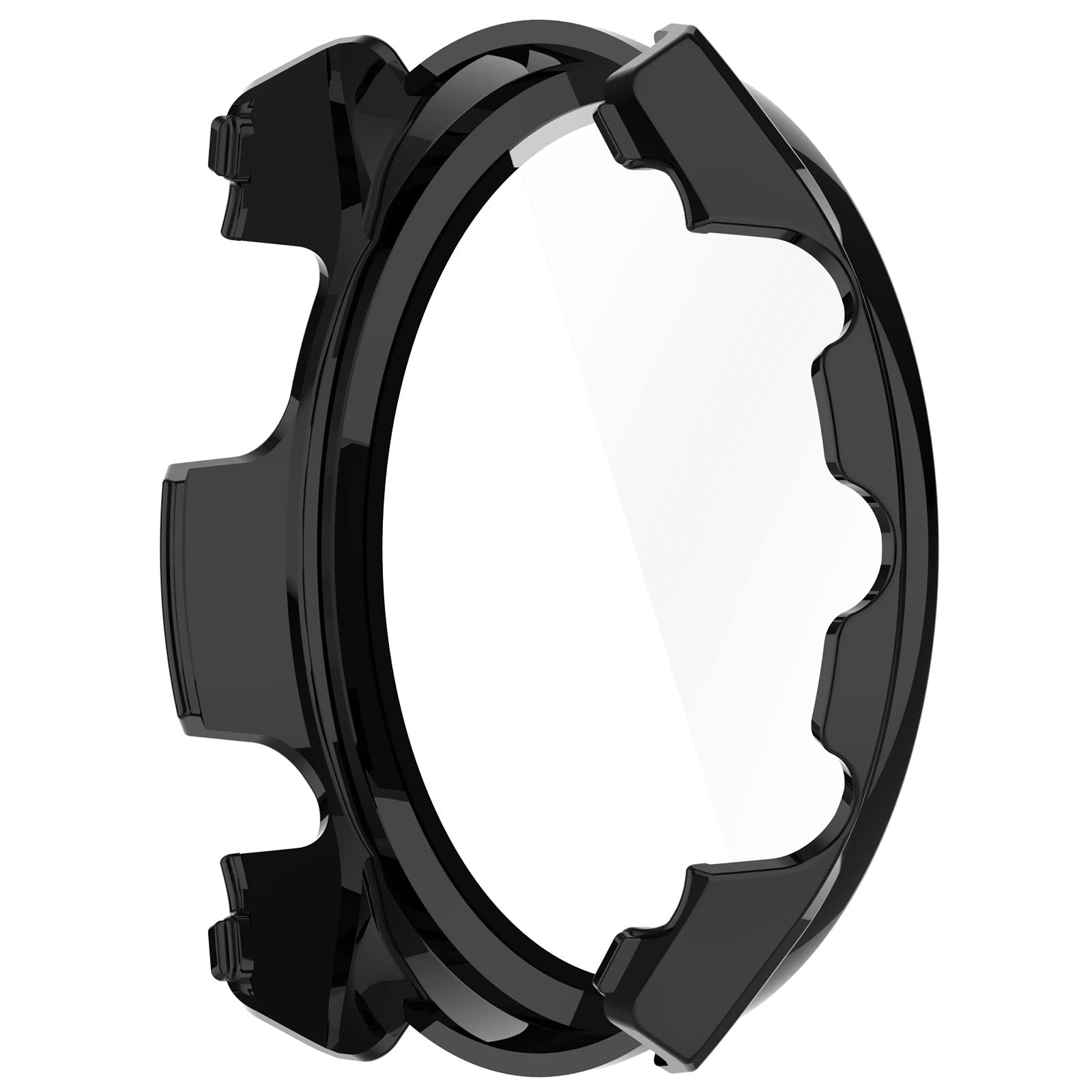 2-Pack Durable Hard PC Bumper Case with Tempered Glass Screen Protector for Garmin Forerunner 965 Smartwatch - Shockproof & Scratch-Resistant Protective Cover for Running, Hiking & Outdoor Sports