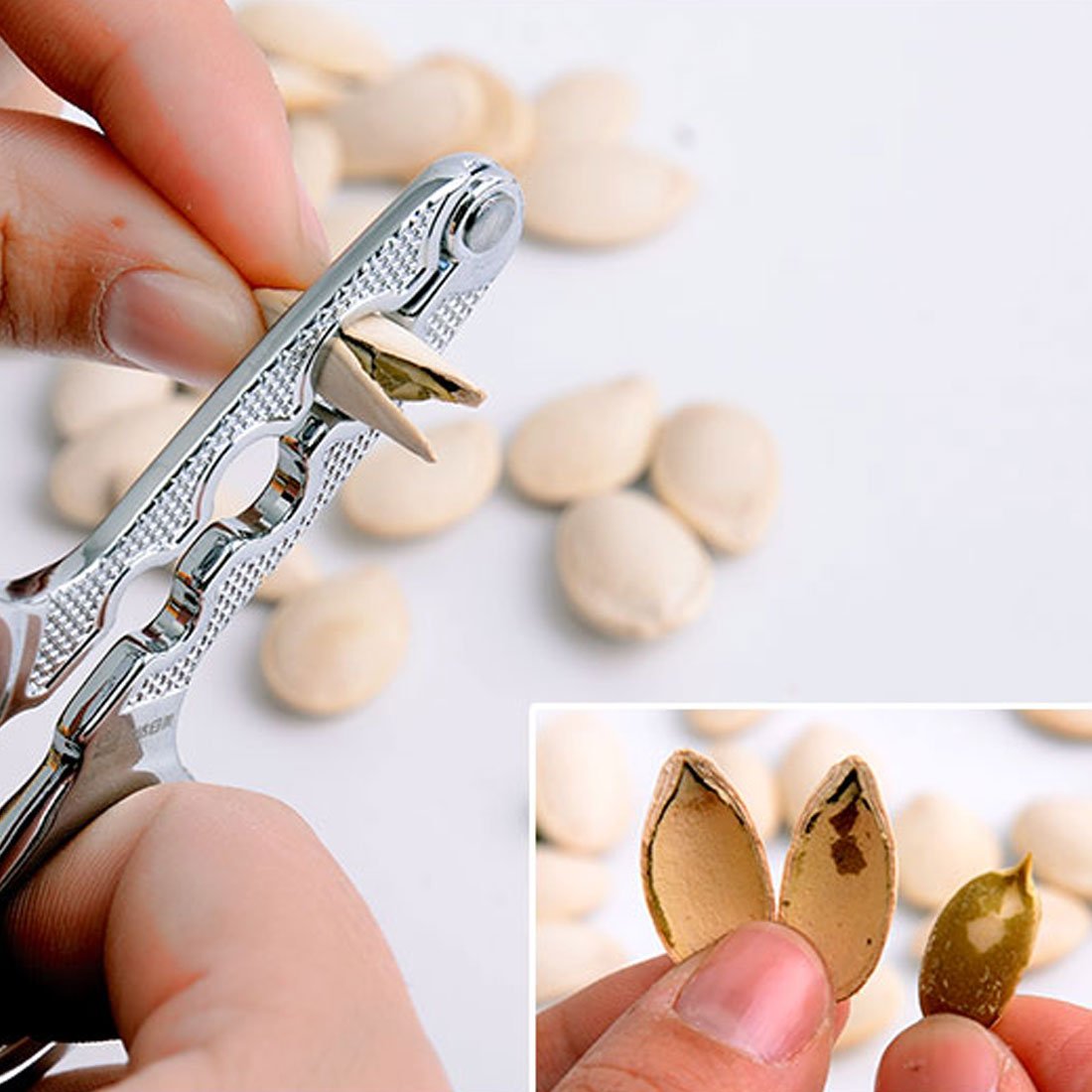uxcell Household Metal Plier Peeling Scissor Nut Opener 2pcs - Heavy Duty Wire Stripping Tool for Electrical Work, DIY Projects & Home Repair