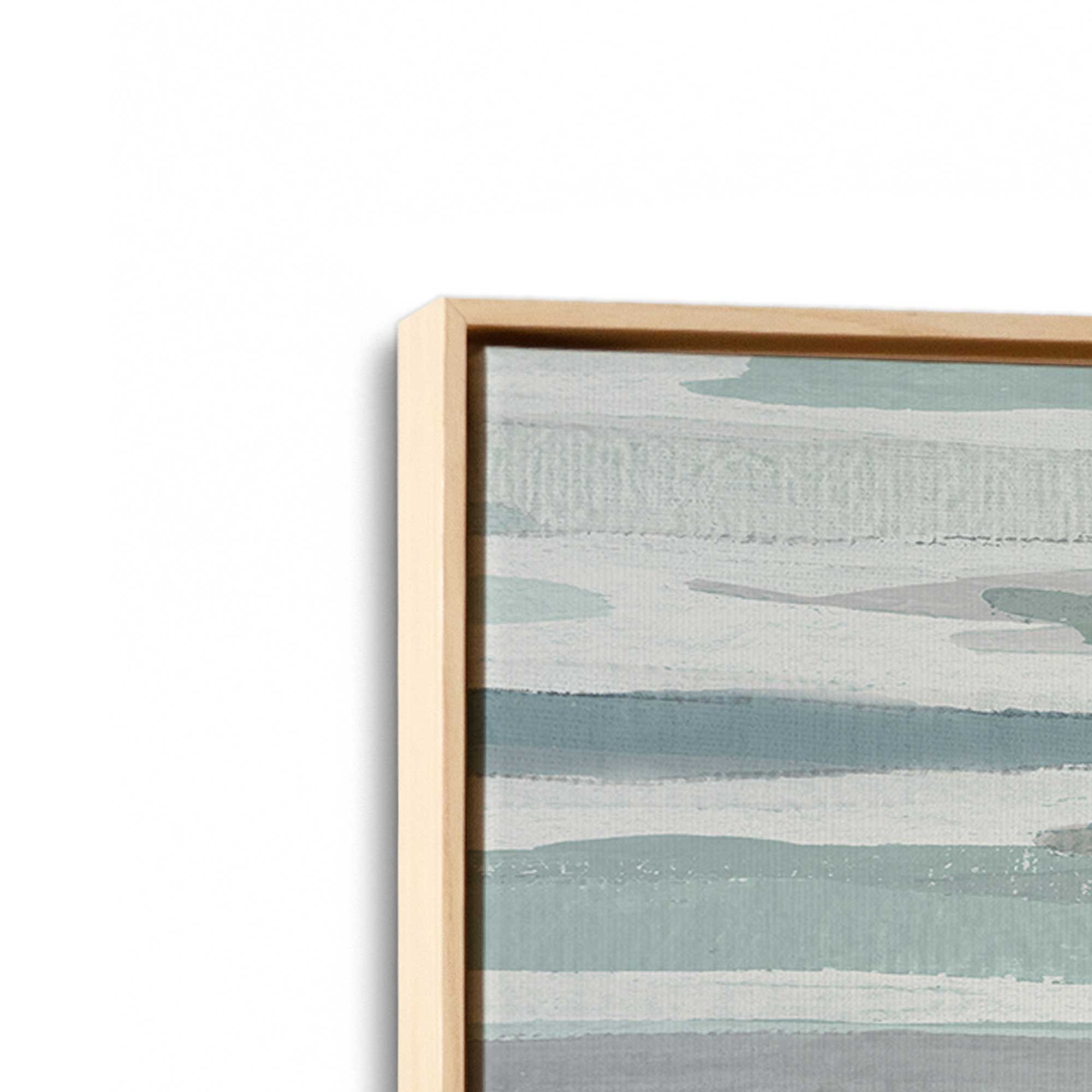 Cresting Calm v2 - Modern Abstract Ocean Wave Canvas Wall Art Print for Living Room, Bedroom & Office Decor