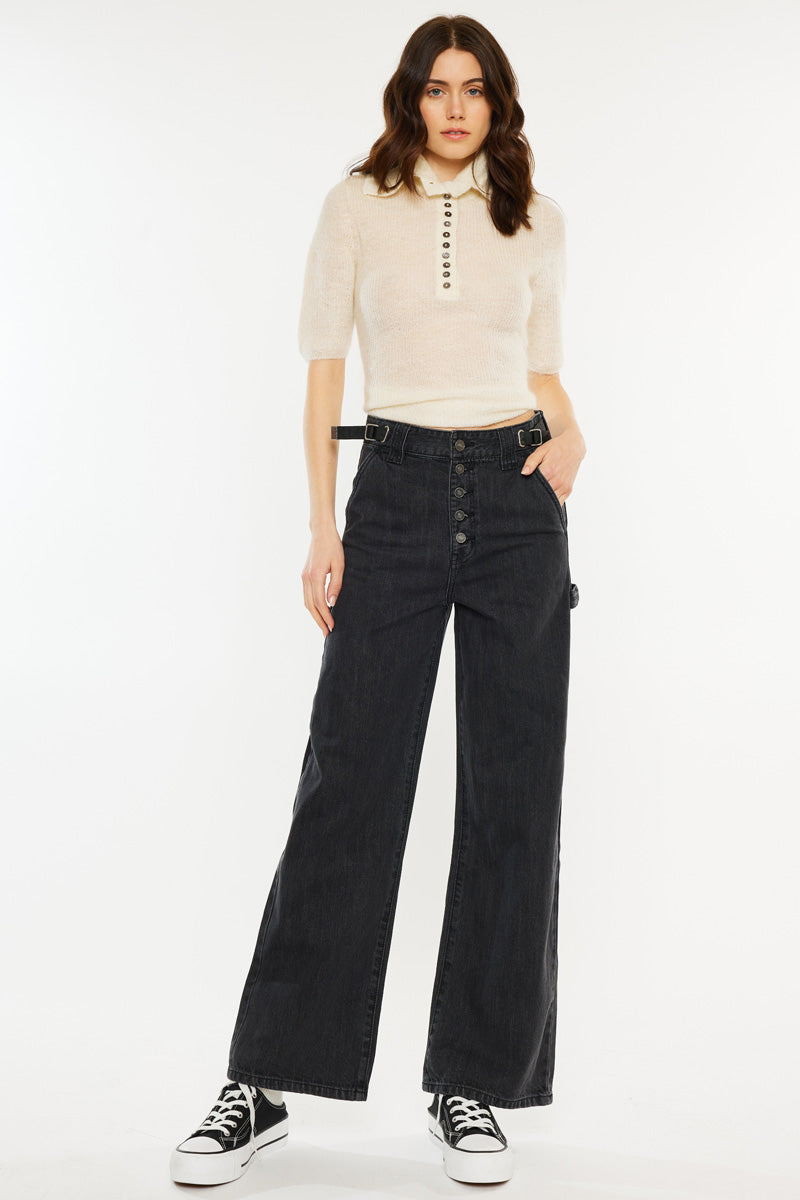 Liz High Rise 90's Skater Jeans for Women - Vintage Retro Denim Pants with Stretch - Perfect for Casual Wear, Street Style & Skateboarding