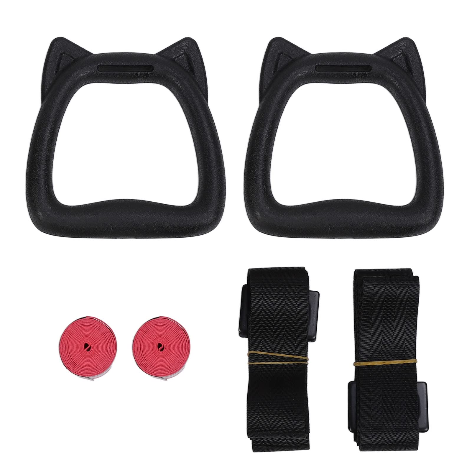 Adjustable Gymnastic Rings with Buckle Straps for Pull Up & Strength Training - Perfect for Home Gym, Outdoor Workouts & Kids Exercise