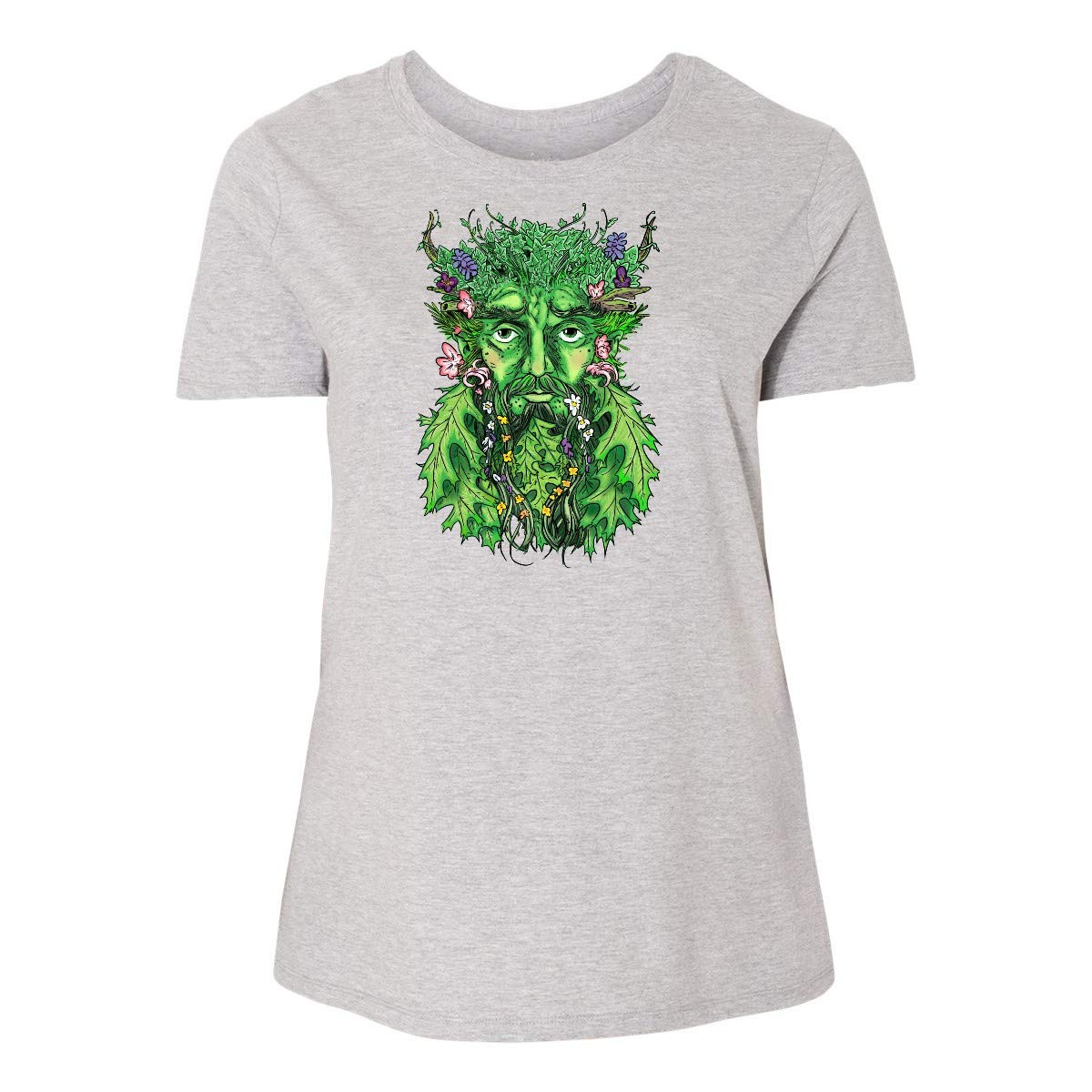 Inktastic 1st Day of Spring Greenman Spring Equinox Women's Plus Size T-Shirt - Comfortable Graphic Tee for Spring Equinox Celebration, Nature Lovers & Earth Day Events