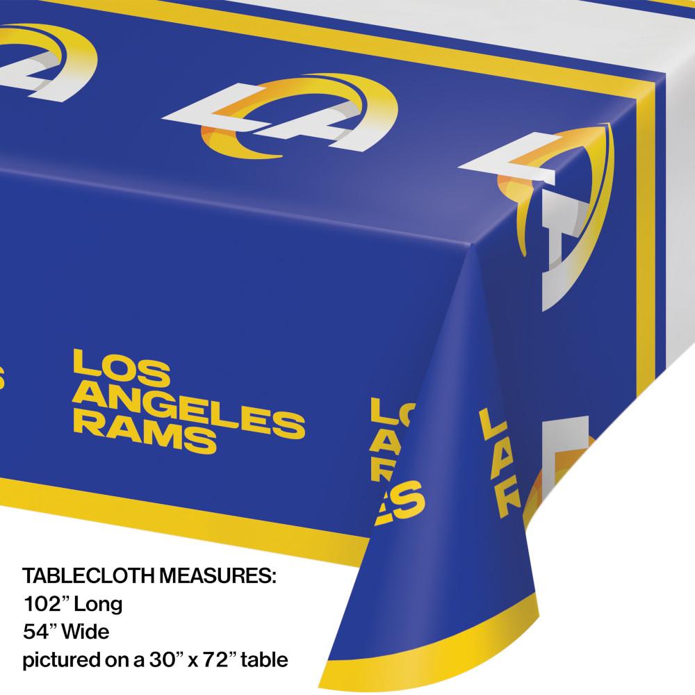 12-Piece Bulk Los Angeles Rams Table Covers - Waterproof & Durable NFL Party Decorations for Game Day, Tailgating & Super Bowl Celebrations