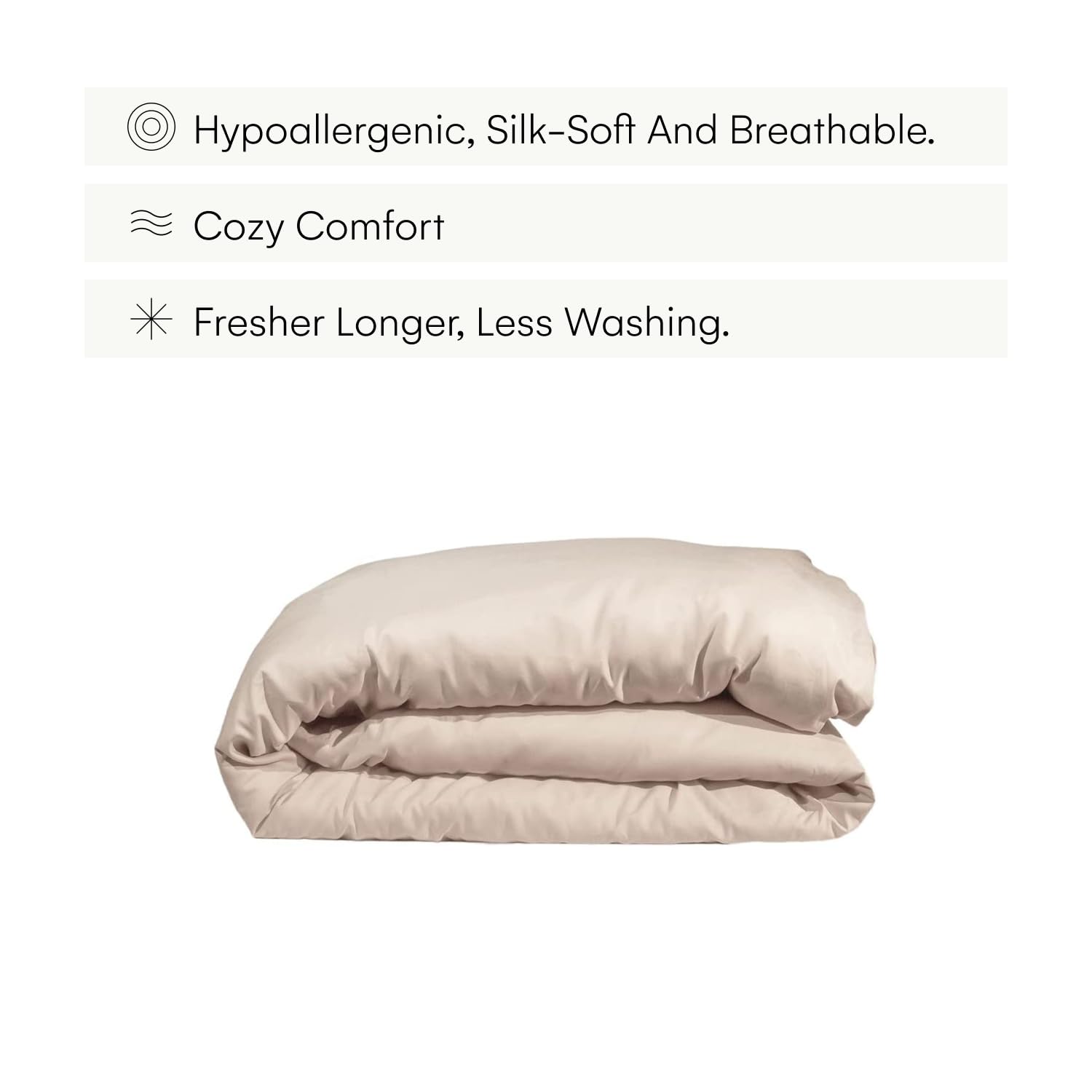 Silvon Anti-Acne Premium Full Size Duvet Cover for Acne Prone Skin - Silver Infused Smart Fabric, Odor & Bacteria Resistant, Breathable Ultra Soft Supima Cotton (Full, Sand) - Perfect for Sensitive Skin & Allergy Relief in Bedrooms