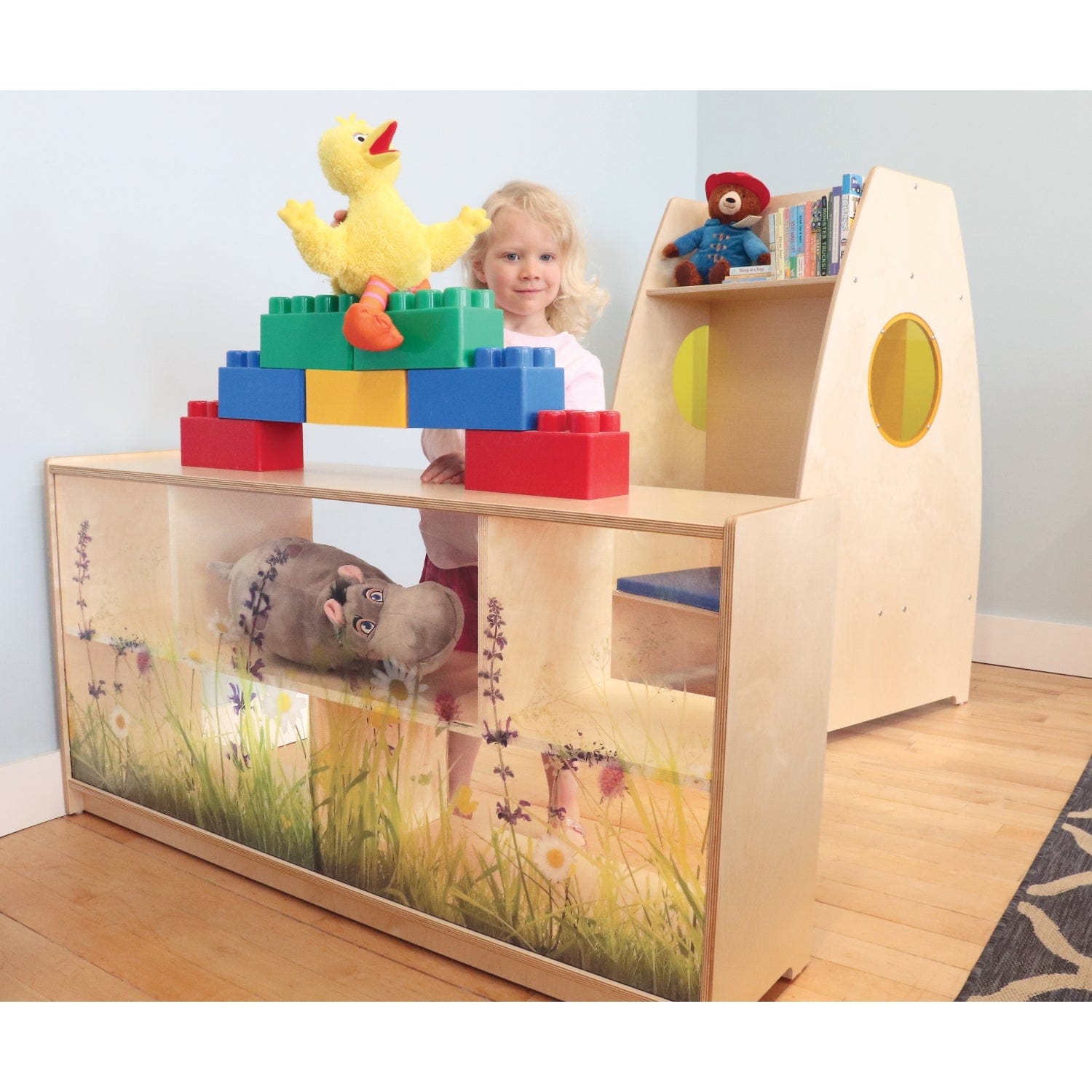 Nature View Acrylic Back Cabinet - 24H Clear Display Case for Collectibles & Retail Merchandise | Perfect for Store Displays, Home Decor & Office Organization