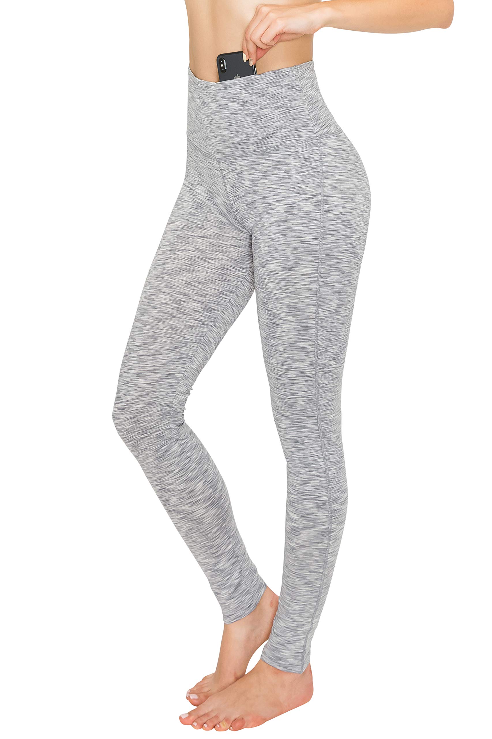ALWAYS Women's High Waisted Yoga Pants with Mesh Panels - Stretchy Workout Leggings for Running, Gym & Lounge Wear