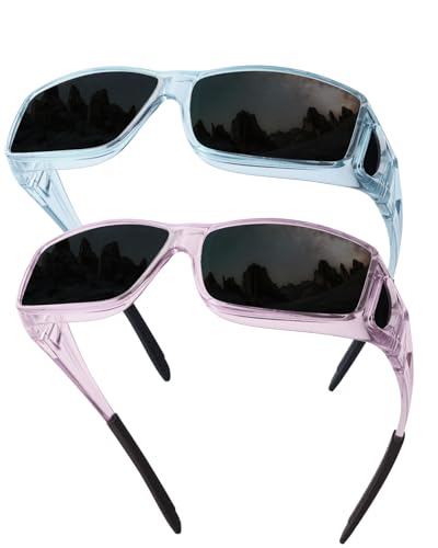 A07 Transparent Blue/Pink Frame + Grey Lens