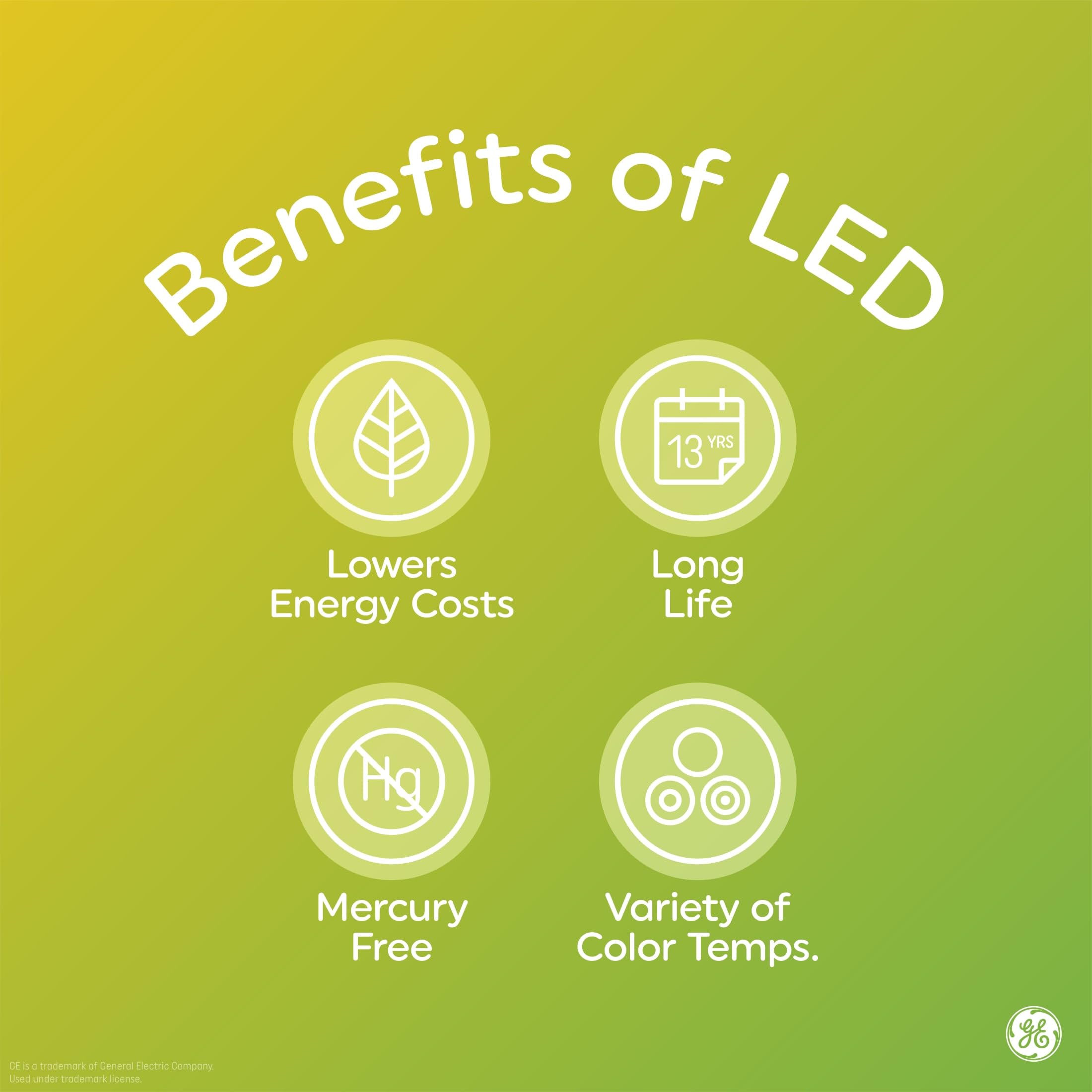 GE LED+ Timer A19 LED Light Bulbs with Built-in Automatic Timer - 8W Soft White (2700K) - Energy Efficient Indoor Lighting for Bedrooms, Porches & Closets (1-Pack)
