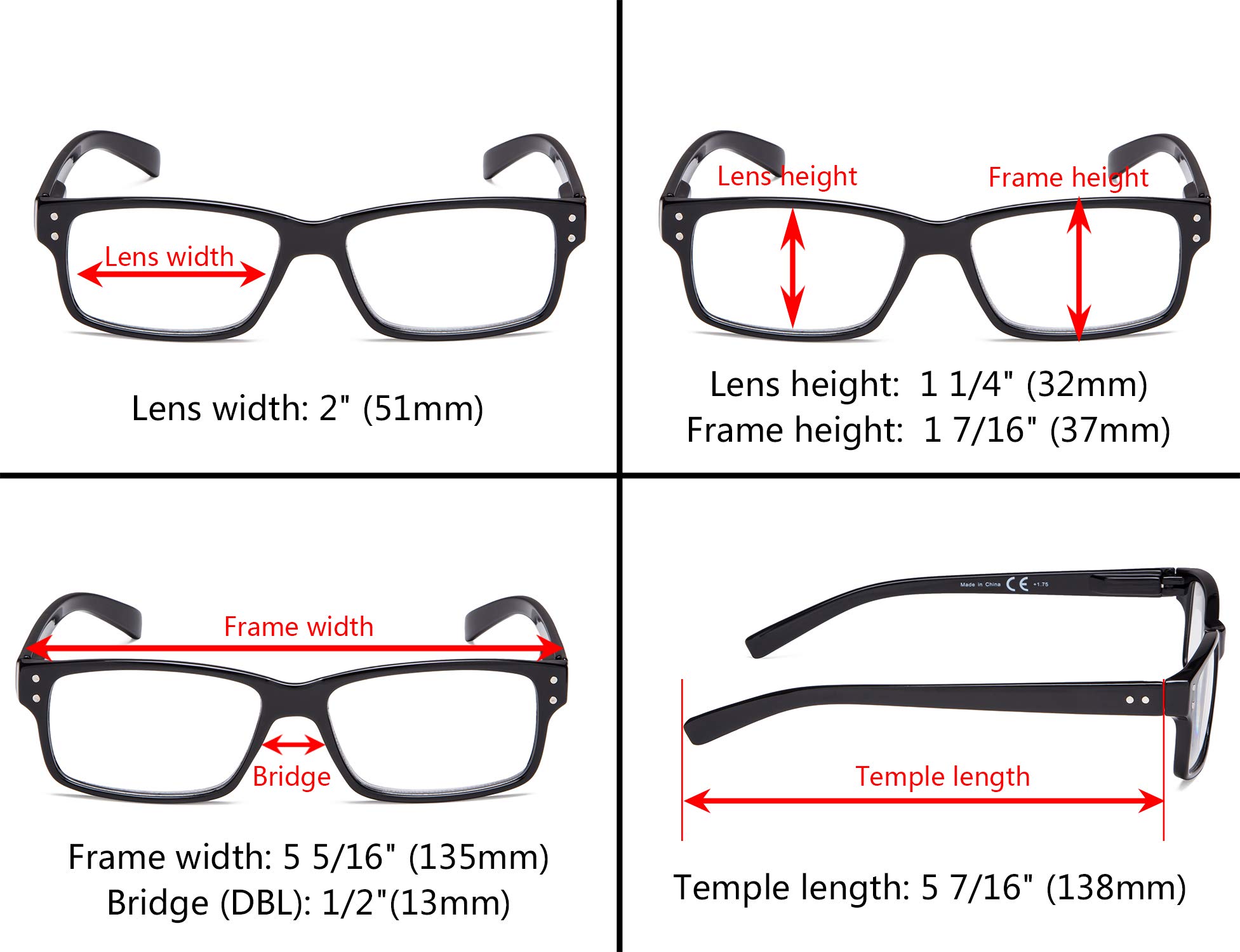 CessBlu Multipack Reading Glasses for Men & Women - Lightweight Readers with Spring Hinges (2-Pack, 3-Pack, 5-Pack) - Perfect for Reading, Computer Work, and Crafts
