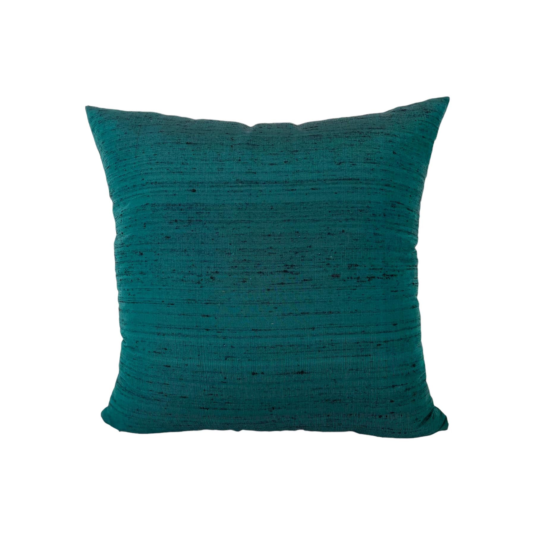 17x17 Dupioni Silk Evergreen Throw Pillow - Luxury Home Decor for Sofa, Bed & Living Room