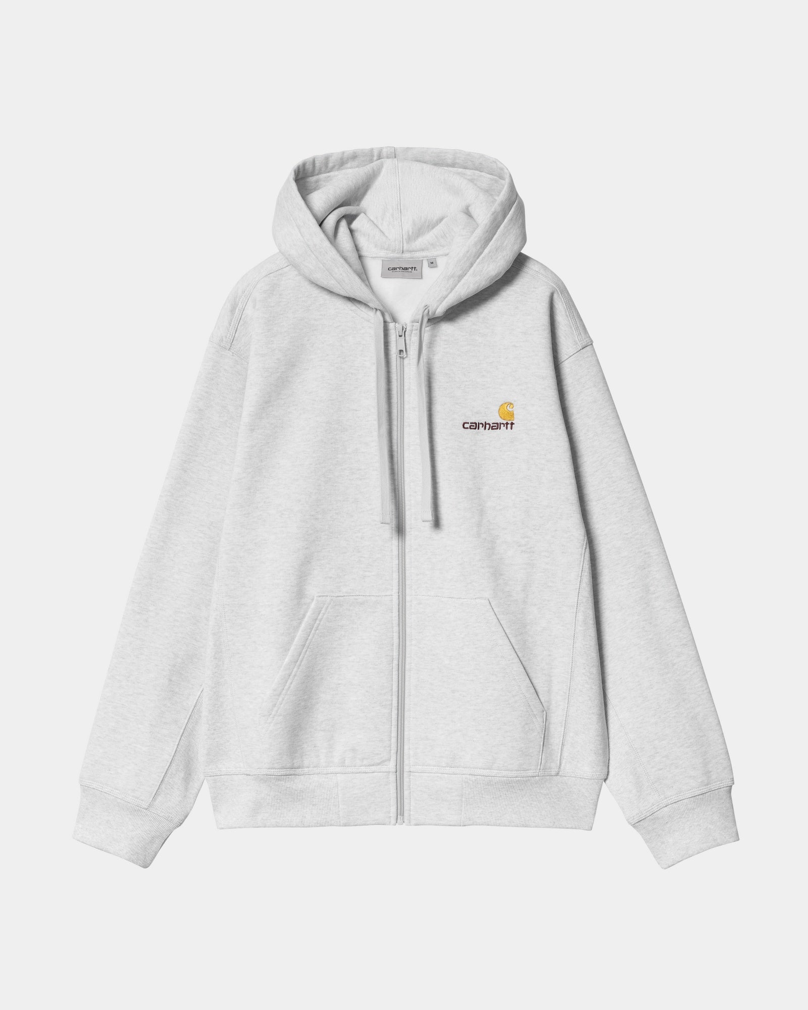 Hooded American Script Jacket - Ash Heather | Trendy Pullover for Men & Women | Perfect for Casual Outings & Streetwear Fashion