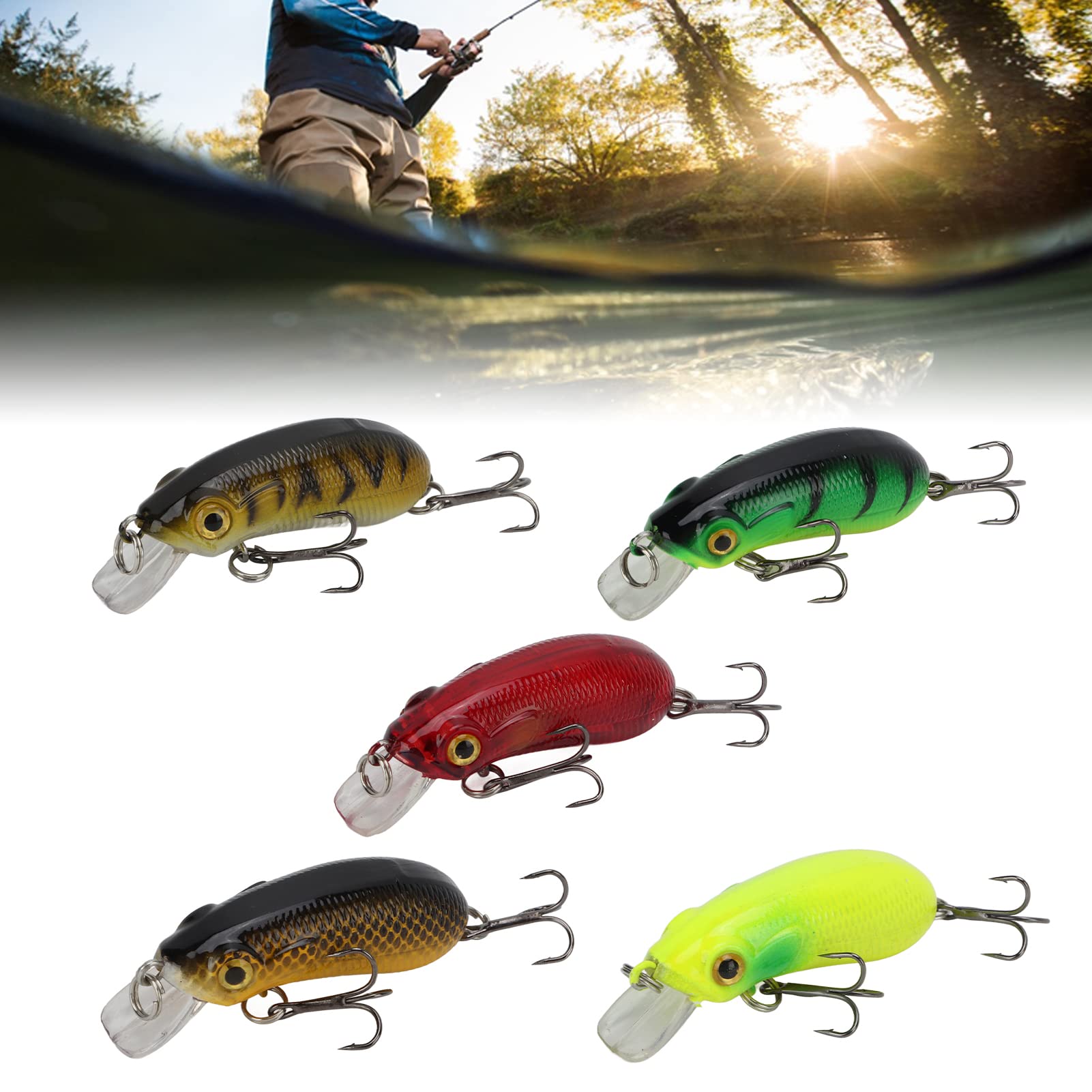 Ubersweet® Premium Fishing Lures & Baits - Durable Tackle for Bass, Trout & Saltwater Fishing | Perfect for Freshwater & Ocean Angling