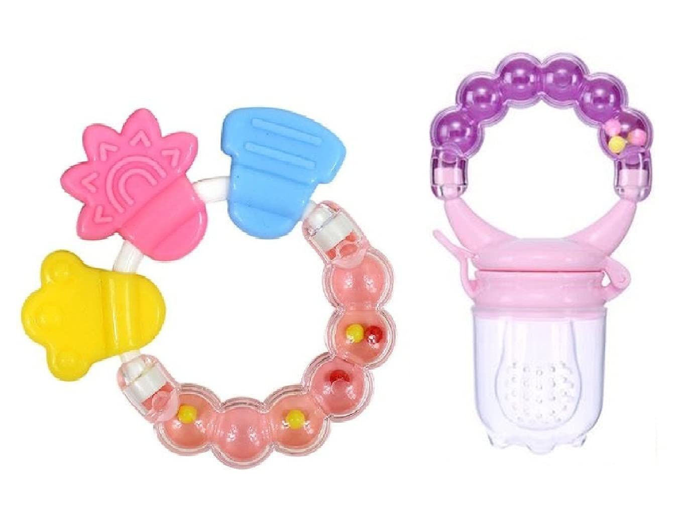 Lappu BPA-Free Silicone Fruit Teether for Babies 3-12 Months | Safe Chewing Toy for Infants | Perfect for Soothing Sore Gums During Teething, Travel, and Playtime