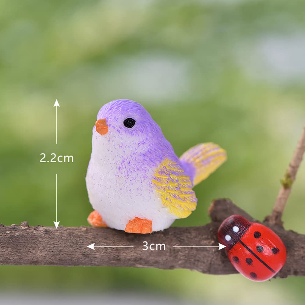 12 Pcs Miniature Bird Figurines - Cute Mini Bird Dollhouse Decor, Fairy Garden & Plant Pot Ornaments for Home, Office & DIY Crafts | Perfect for Fairy Gardens, Terrariums, Table Centerpieces & Gift Giving