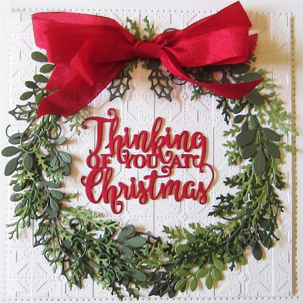 Christmas Metal Cutting Dies for DIY Scrapbooking & Card-Making - Perfect for Holiday Greetings & Home Decor