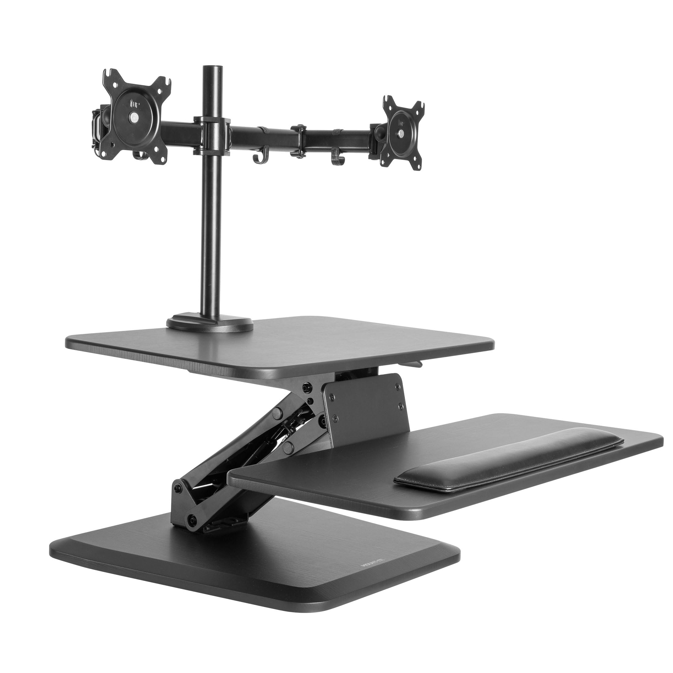 Mount-It! Adjustable Standing Desk Converter with Dual Monitor Mount - 23