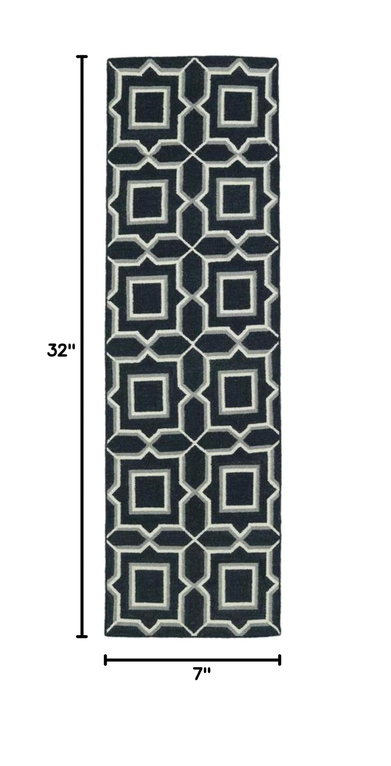 Kaleen Rugs Glam Runner Rug - Charcoal Gray 2'6
