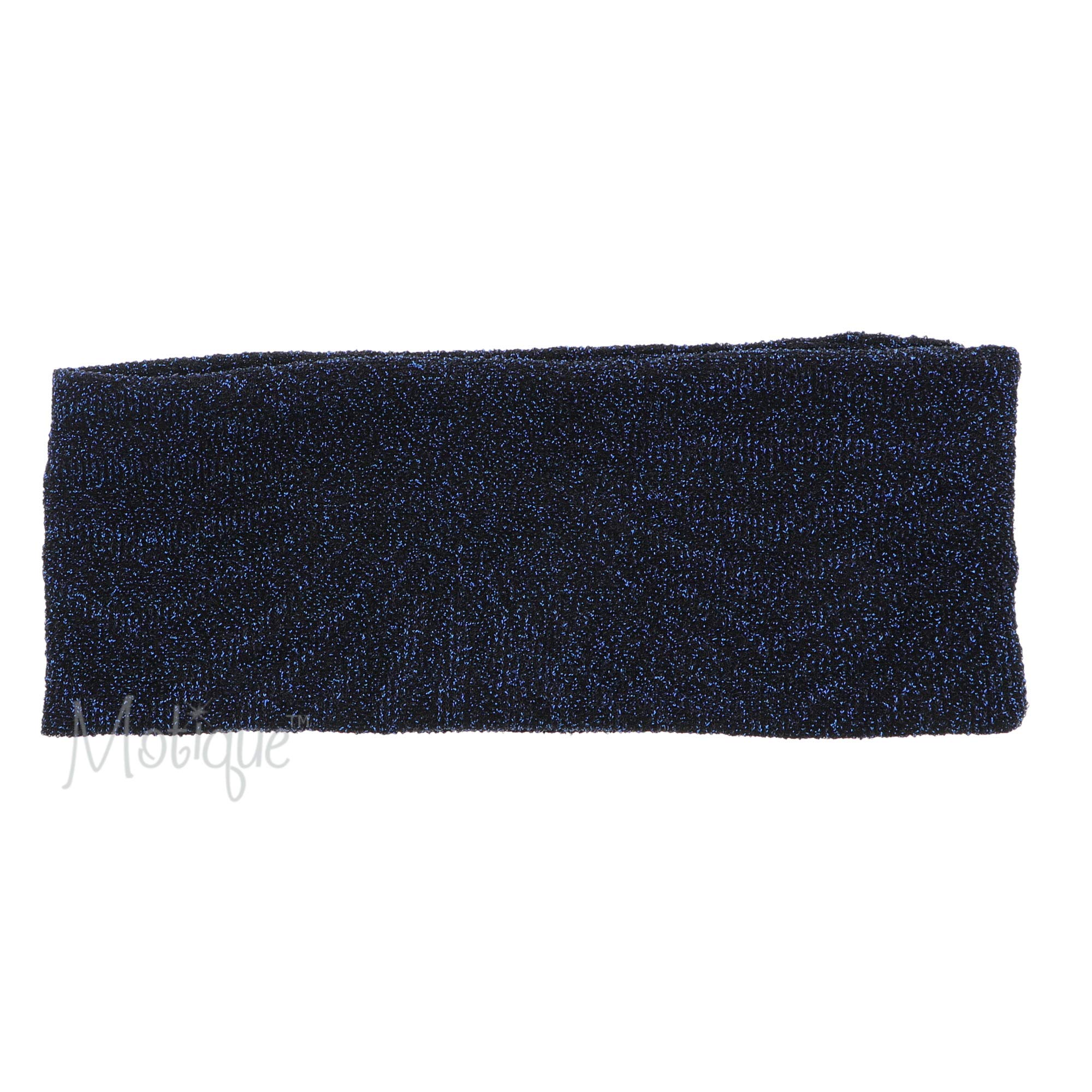 Wide Women's Headband Headwrap Sparkly Stretch Lurex Blue - Elegant Hair Accessory for Parties, Weddings & Special Occasions