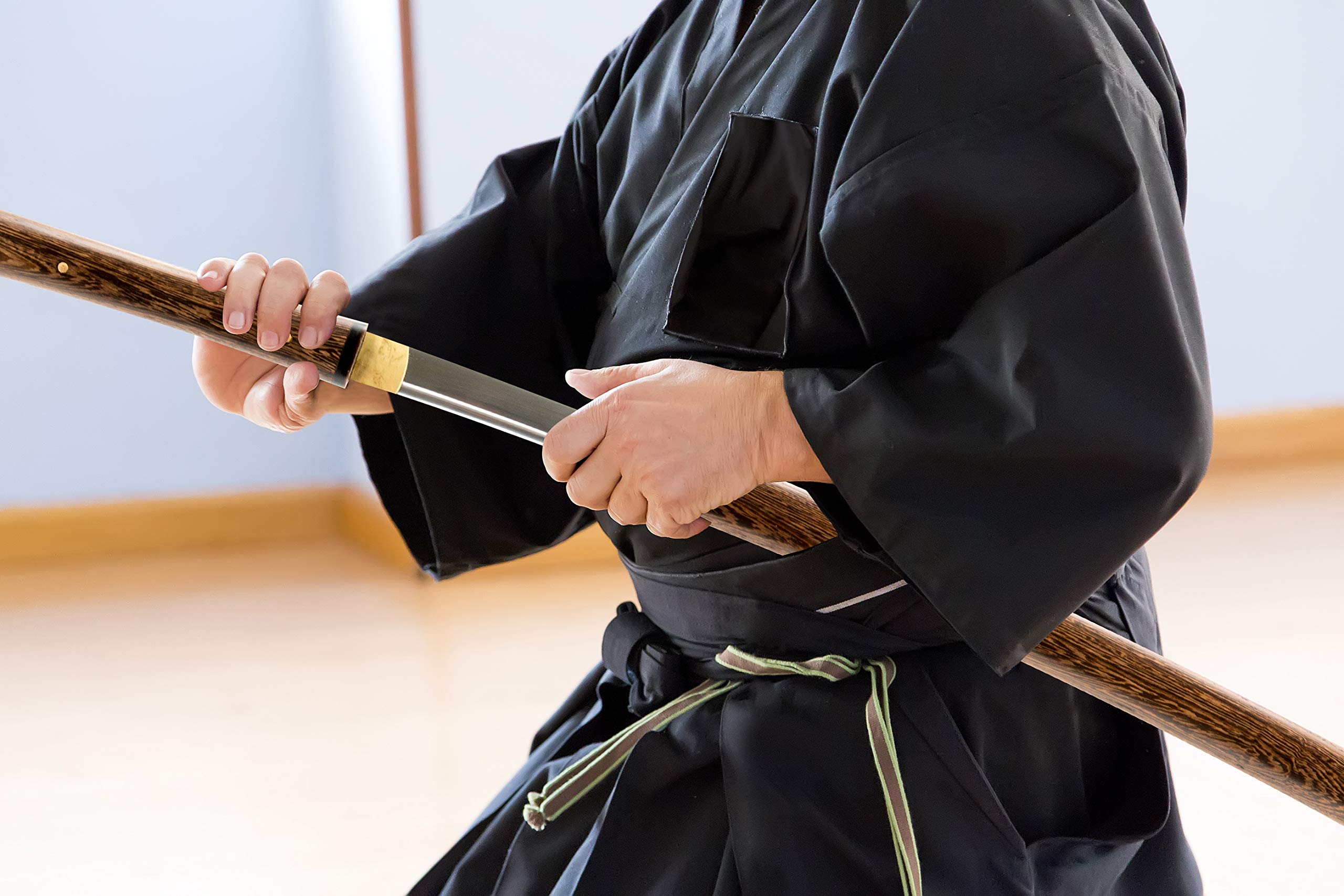 Authentic Japanese Samurai Shirasaya Katana - 1045 Carbon Steel, Hand Forged & Heat Tempered Full Tang Functional Sword - Perfect for Martial Arts Training, Cosplay & Collectors Display