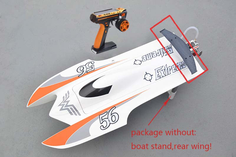 E22 Fiber Glass Electric Racing RTT RC Boat - 75km/h High Speed with Motor, Servo, ESC, Battery & Transmitter (570×275×120mm) - Perfect for Lakes, Ponds & RC Racing Competitions