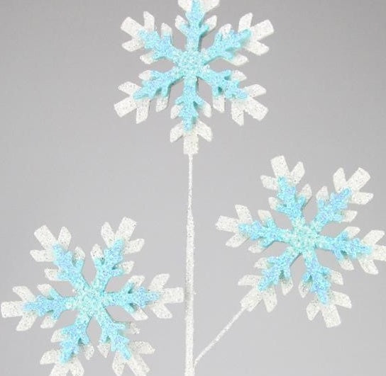 28 Pack Glitter Snowflake Picks for Christmas Tree Decorations - DIY Holiday Ornaments, Party Supplies & Winter Wedding Decor
