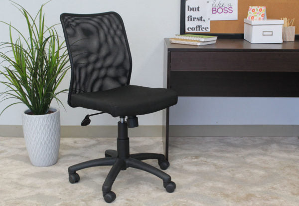 Boss Budget Mesh Task Chair with T-Arms - Ergonomic Office Chair for Home & Work (Models B6105, B6106) - Perfect for Long Hours of Comfortable Sitting