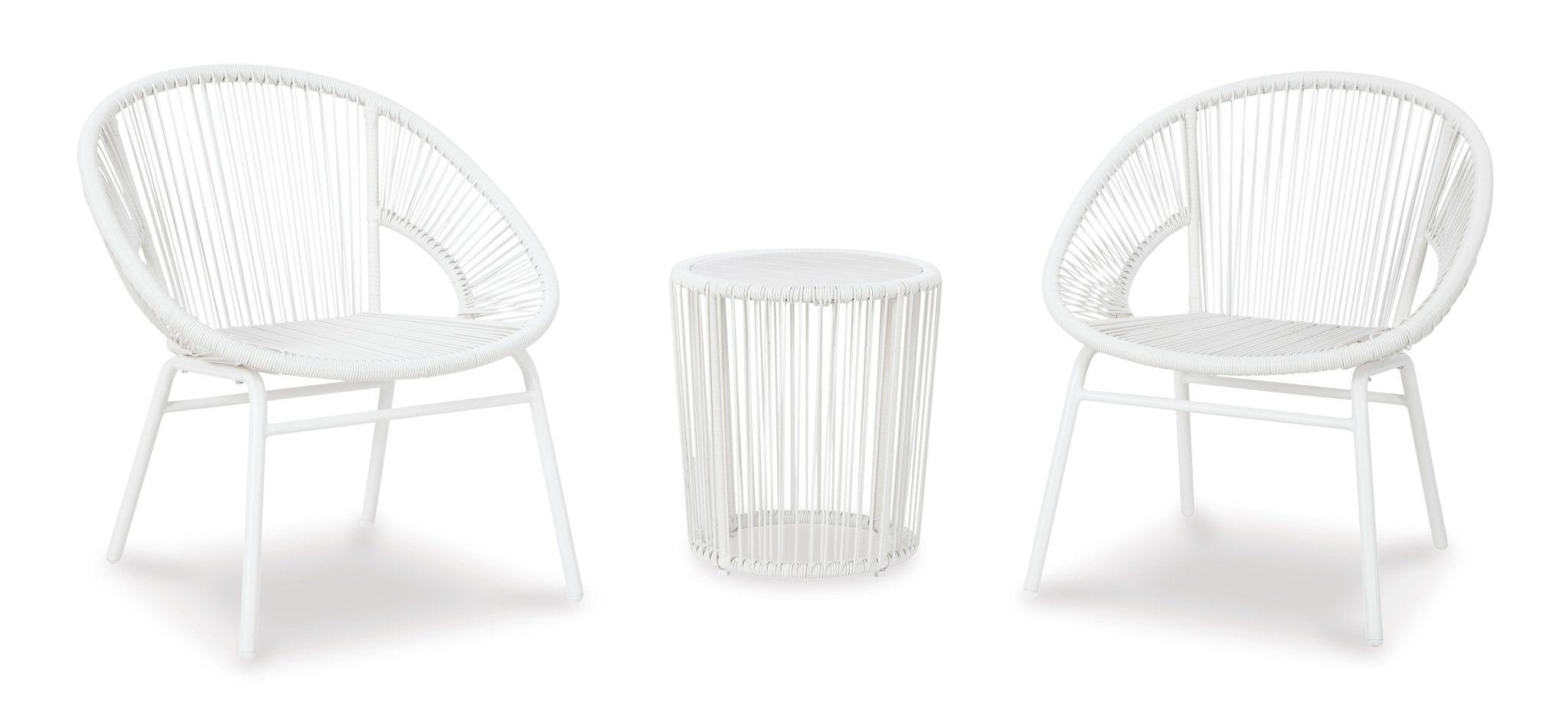 Premium Cape Cod White Outdoor Patio Furniture Set - Durable All-Weather Wicker Sofa & Coffee Table - Perfect for Backyard, Garden, Poolside & Deck Relaxation