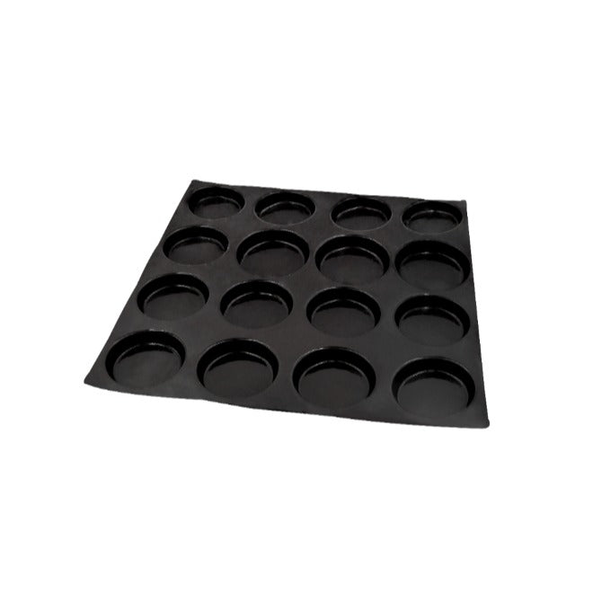 Flexipan Shallow Round Silicone Baking Mold - 24 Cavities for Perfect Muffins, Cupcakes & Mini Desserts | Ideal for Home Bakers & Professional Chefs