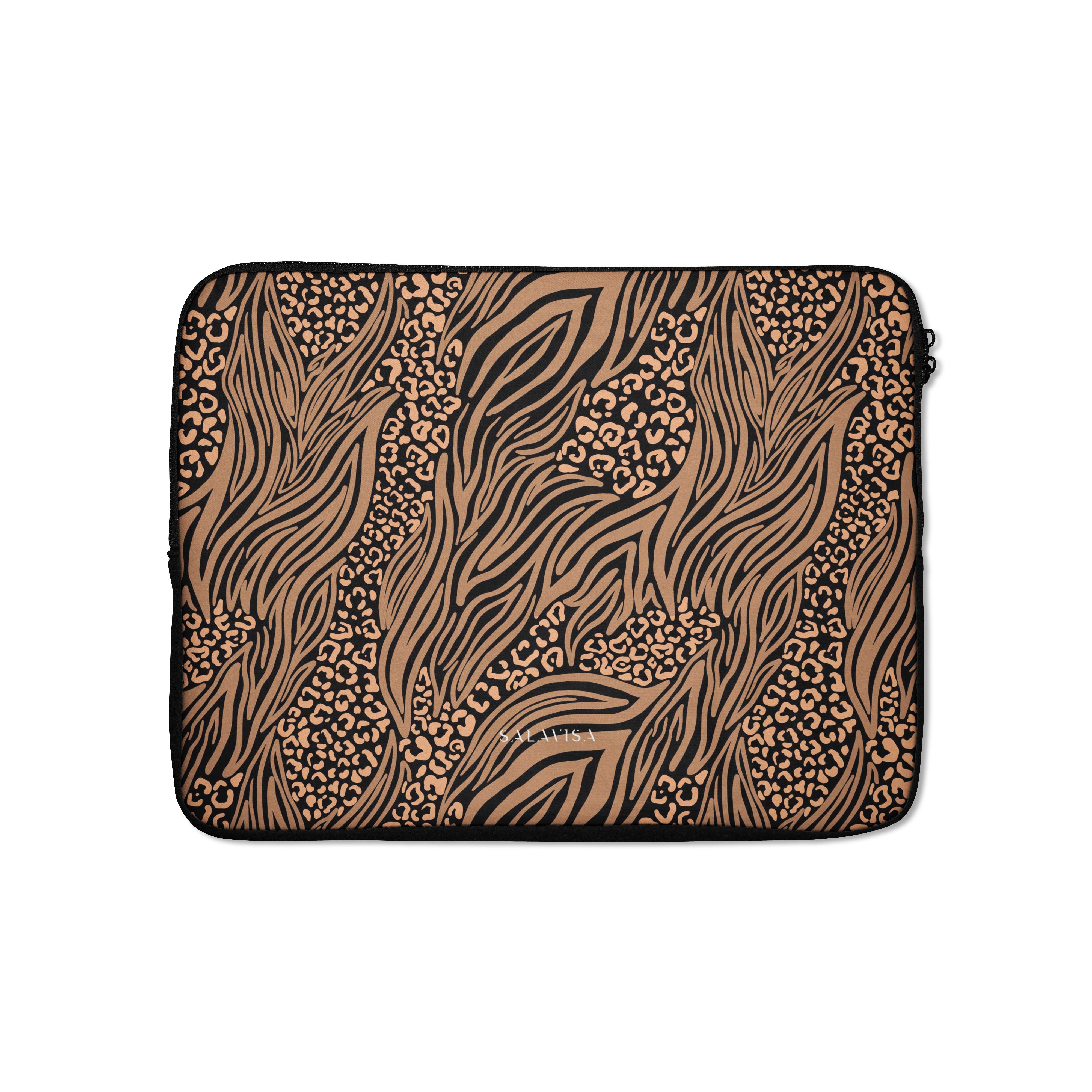 Stylish Zebra & Leopard Print Laptop Sleeve - Protective 13-15 Inch Laptop Case for MacBook, Dell, HP - Perfect for Work, School & Travel Accessories