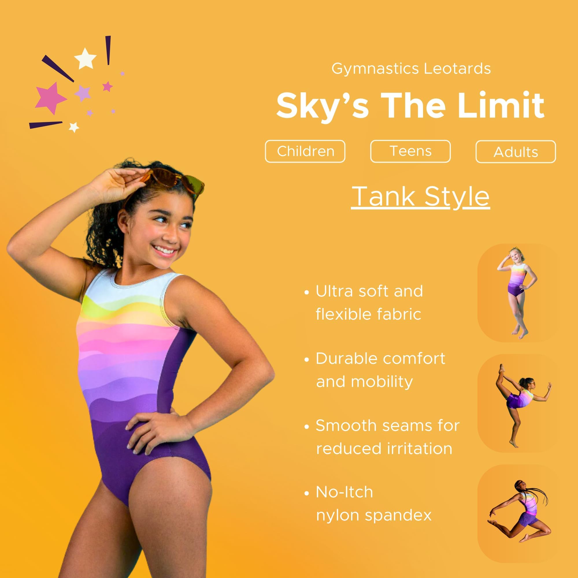 Destira Girls Gymnastics Leotards - Ultra Soft Dance Leotard with Matching Hair Scrunchie for Gymnastics, Cheerleading, Ballet & Yoga Practice | Perfect for Competitions, Recitals & Training Sessions
