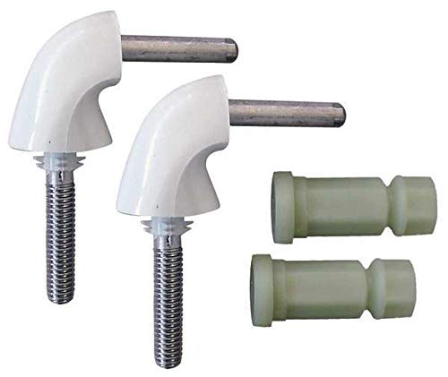 Stainless Steel Toilet Seat Hinges with Nuts - Heavy Duty 2-Pack for Secure Installation - Perfect for Bathroom Renovation & Home Repair